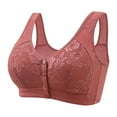 thumbnail image 1 of Bigersell Women's Bras for Older Women Bras for Older Women Front Closure Bras Ladies Comfort Bras for Older Women Senior Bras for Women Front Closure R-3-Hot-Pink 110, 1 of 2