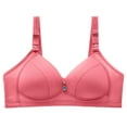 thumbnail image 1 of Bigersell Women's Bras Sports Bras for Women High Support Large Bust Ladies Bras Training Bra Style B54 Padded Sports Bra for Women Padded Bra Sports Bra Tank Top Hook & Eye Bra Closure , Pink 4XL, 1 of 7