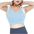 thumbnail image 1 of Bigersell Women's Classic T-Shirt Bra Deals Women's Bra Soild Wire Underwear Bra Everyday Gathering Sports Bra Yoga Underwear Convertible Bra Style F-934 Sky Blue L, 1 of 6