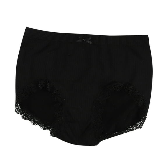Bigersell Women's Exotic Underwear Clearance High Waisted Cotton Underwear Women High Cut Panty Style P-1457 Cotton Plus Size Panties Ladies Thong Underwear Briefs Mid Waist Women's Briefs Black L