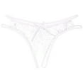 thumbnail image 1 of Bigersell Women's Exotic Underwear Clearance High Waisted Cotton Underwear Women Boyshort Thongs Panty Style P-594 Cotton Plus Size Panties Ladies Thongs Briefs Women's Panties White One Size, 1 of 5