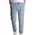thumbnail image 1 of Bigersell Women's High Tapered Pant Full Length Pants Men And Women Can Wear Solid Color Drawstring Jogging Trousers Blue Pants for Ladies, 1 of 7