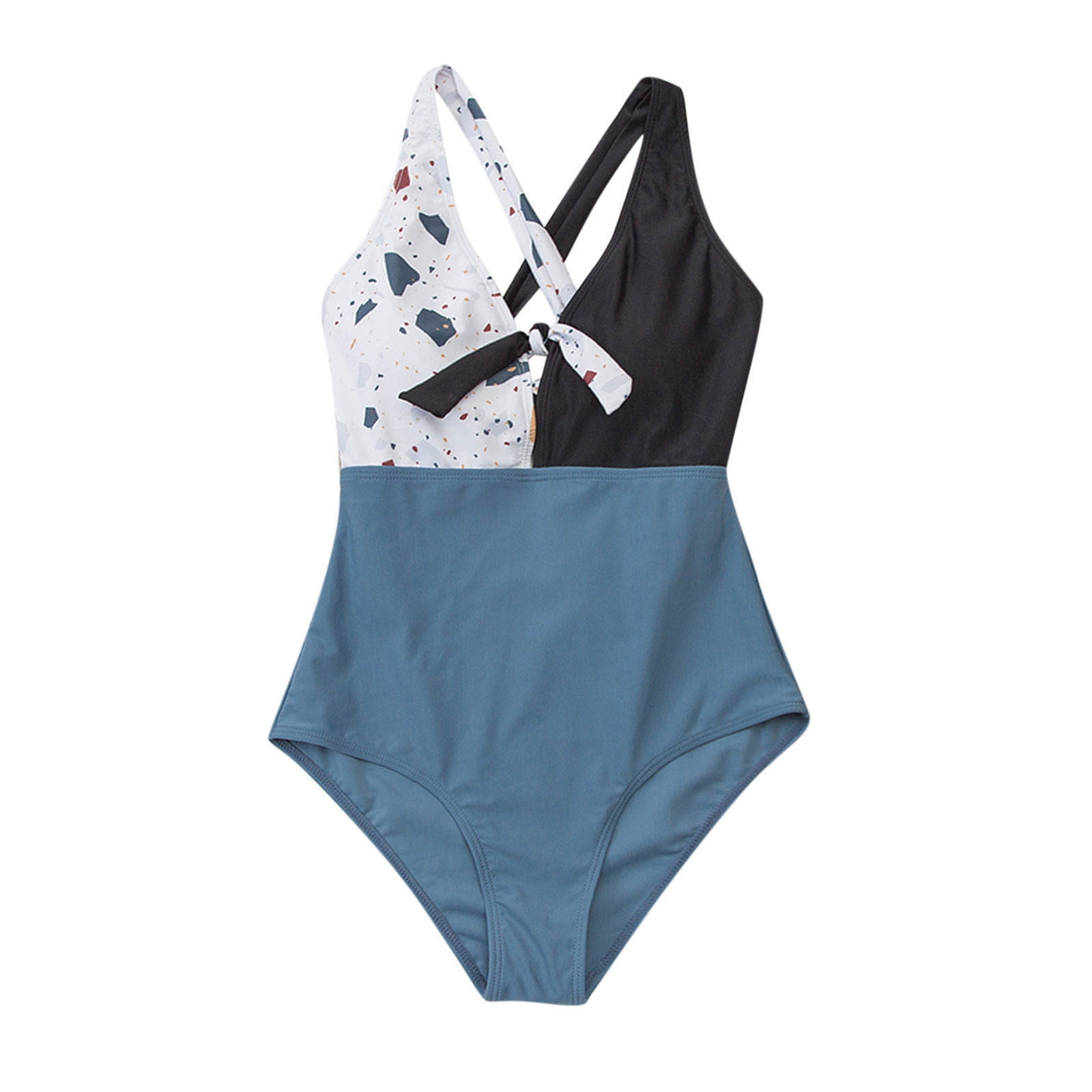 Bigersell Women's Loose Boyfriend Jumpsuits Jumpsuit Ladies Women's Bathing Suit Patchwork Bow