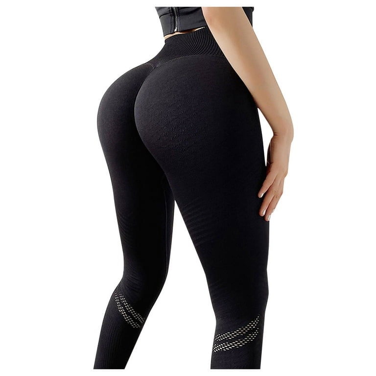 Bigersell Cute Distressed Yoga Pants Yoga Full Length Pants Women's Pure  Color Hip-lifting Sports Fitness Running High-waist Yoga Pants Ladies' Pull  on High Pant 
