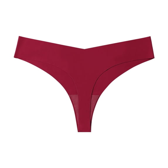 Bigersell Women's Panties Clearance Cheeky Panties Women High Cut Panty Style P-1666 Cotton Plus Size Panties Thongs Ladies Briefs Mid Waist Women's Briefs Wine L