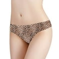 thumbnail image 1 of Bigersell Women's Panties Clearance Seamless Cheeky Underwear Women Seamless Panty Style P-1016 Polyester Cheeky Panties Ladies Thong Briefs High Waist Women's Bikini Panties Brown XL, 1 of 6