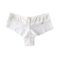 thumbnail image 1 of Bigersell Women's Panties Clearance No Show Underwear Women Boyshort Thongs Panty Style P-1403 Cotton Plus Size Panties Lace Thong Briefs Mid Waist Women Cheeky Panties White L, 1 of 4