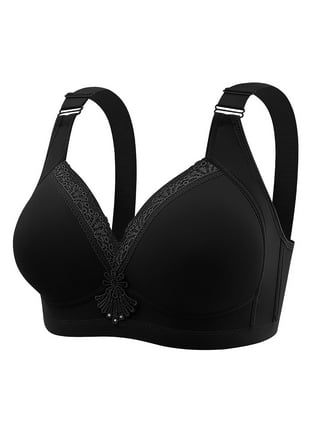 purcolt Front Closure Wire Free Bras for Women, Plus Size Comfort Push Up  Bra Full-Coverage Wireless Brassiere Lightly Lined Breathable Bralettes  Non-Adjustable Lingerie Everyday Underwear 