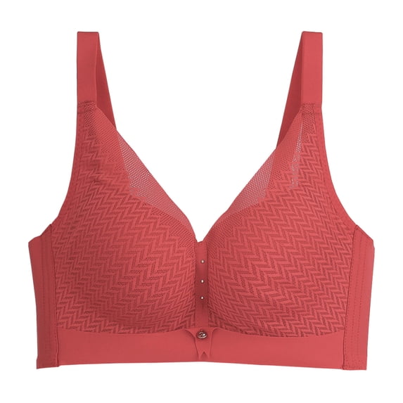 Bigersell Women's Seamless Sports Bra Discount Padded Bralette Wireless Cami Bra Molded Bra Style R-165 Wireless Bralette Sports Bras Plus Pullover Bra Hook & Eye Bra Closure Watermelon Red 38