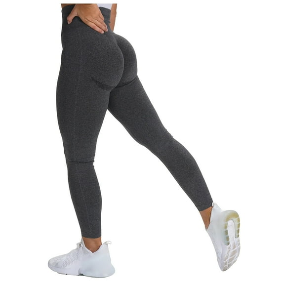 Bigersell Women's Shaping Straight Yoga Pants Yoga Full Length Pants Women's Pure Color Hip-lifting Sports Fitness Running High-waist Yoga Pants Ladies' Ripped Boyfriend Yoga Pants