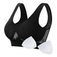 thumbnail image 1 of Bigersell Women's Spaghetti Strap On Sale Women Seamless Sports Bra Wirefree Yoga Bra with Removable Pads pullover Bra Style F-865 Black S, 1 of 7