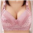 thumbnail image 1 of Bigersell Women's Sports Bras Summer Womens Bras Push-Up Bra Style R3971 V-Neck Convertible Bras Hook and Eye Bra Closure Women Size Sport Bras Pink M, 1 of 4