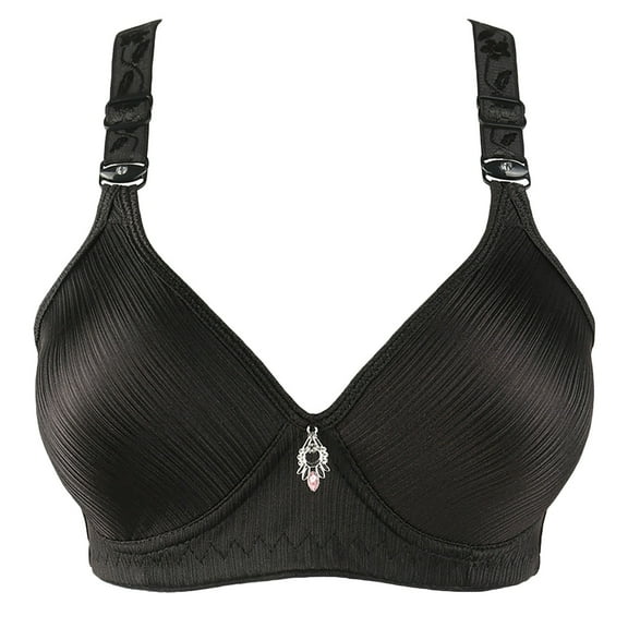 Bigersell Women's Sports Bras Women Bra Lingerie Seamless 1 Piece Elastic Comfort Cotton Vest Bra Underwear Women's Plus Size Girls Sports Bras, Style 13528, Black 36B