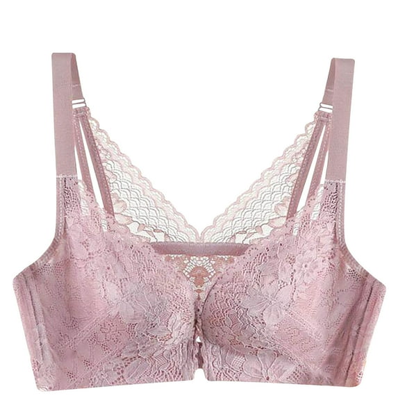 Bigersell Women's Sports Bras Women Bra Soild Wire Free Underwear 1 Piece Bra Everyday Underwear Women's Plus Size Girls Sports Bras, Style 5968, Purple 40B