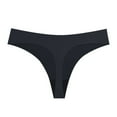 thumbnail image 1 of Bigersell Women's Thermal Underwear Clearance Womens Cotton Panties High Cut Panty Style P-958 Cotton Plus Size Panties Ladies Thongs Briefs Mid Waist Women's Briefs Black M, 1 of 2