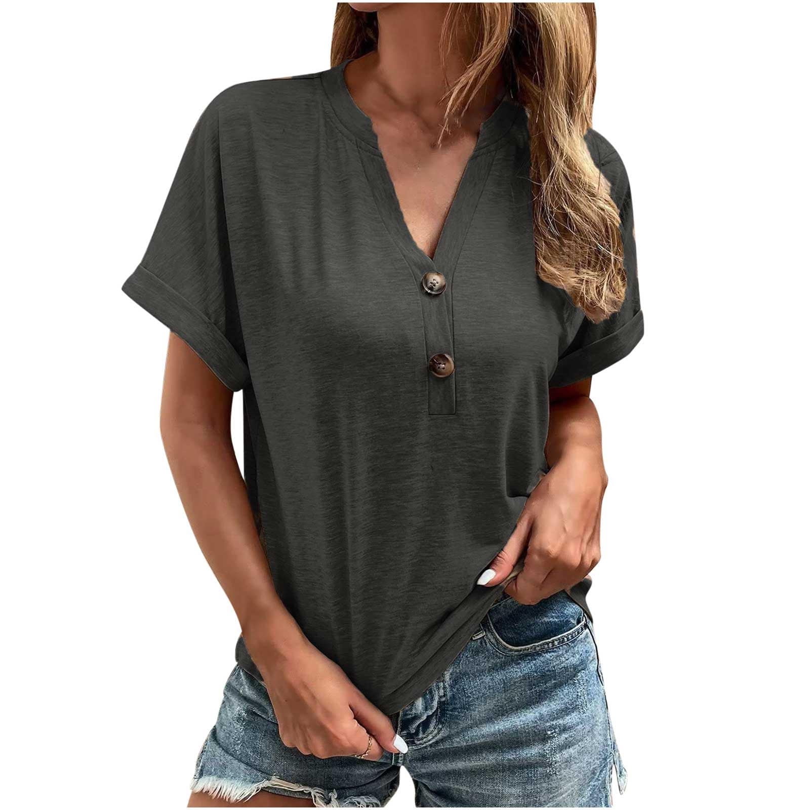 Short sleeve tunic tops for leggings cheap