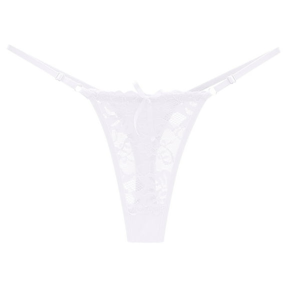 Bigersell Women's Underwear Clearance Lace Panties Seamless Panty Style P-599 Polyester Bikini Panties Ladies Seamless Thong Briefs High Waist Women's Bikini Panties White One Size