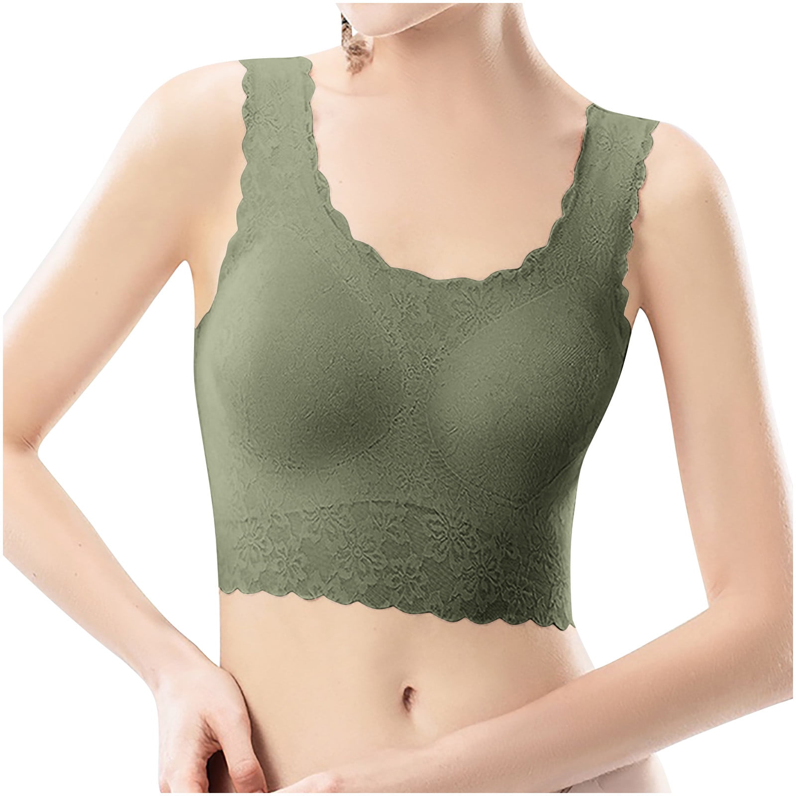 Bigersell Bra for Backless Dresses Womens Padded Bra Crop Tops