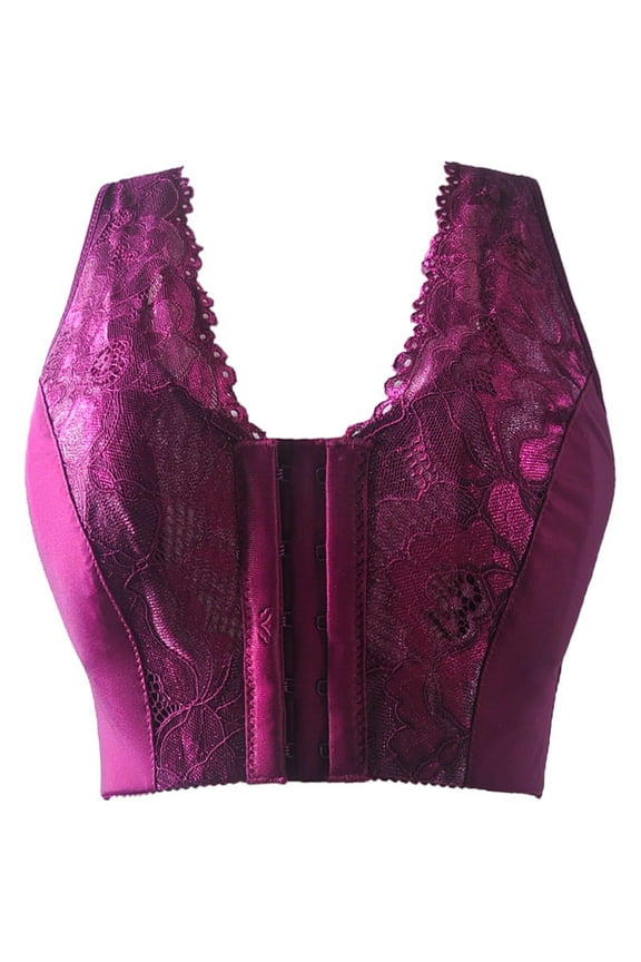 Women's Wireless Bra Women Underwear Women Thin No Sponge No Underwire Breathable Cup Bra Women's Plus Size Female T-Shirt Bra, Style 10744, Purple 44D