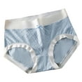 thumbnail image 1 of Bigersell Womens Bikini Underwear Clearance Womens Panties Seamless G-Strings Panty Style P-1827 Nylon Brief Panties Cotton Thongs Ladies Briefs Mid Waist Women's Bikini Panties Blue XL, 1 of 3