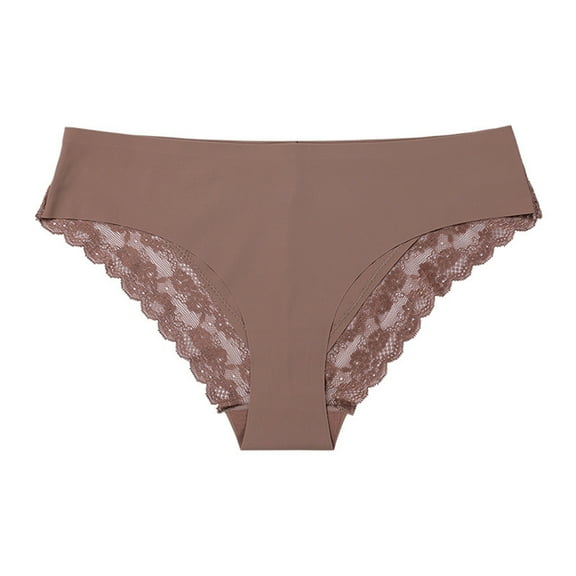 Bigersell Womens Boxers Briefs Underwear Clearance Pregnancy Underwear Bikini Panty Style P-31 Polyester Cheeky Panties Ladies Thong Underwear Briefs High Waist Women's Panties Coffee XL