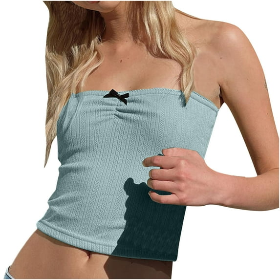 Bigersell Womens Bras Comfortable Deals Racerback Sports Bras for Women Training Bra Style B2030 V-Neck Back-Smoothing Bras Pull-On Bra Closure Big Girls Plus Size Wireless Bras for Women Sky Blue S