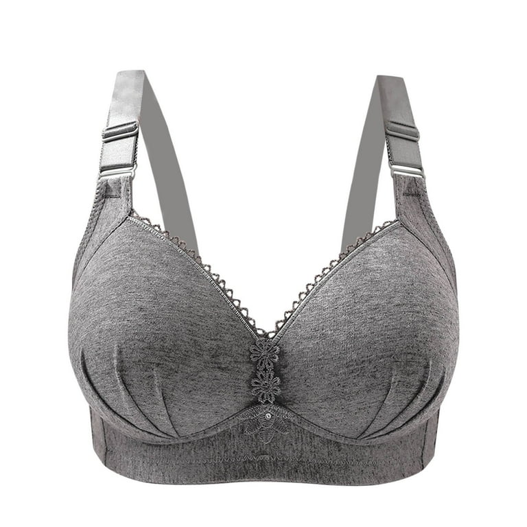 Generic Bras For Women Five Hook-And-Eye Back Closure Bra Gather