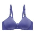 thumbnail image 1 of Bigersell Womens Bras Summer Womens Sports Bras Convertible Bra Style R406 V-Neck Padded Bras Hook and Eye Bra Closure Women's Plus Size Sports Bra Longline Blue XXL, 1 of 3