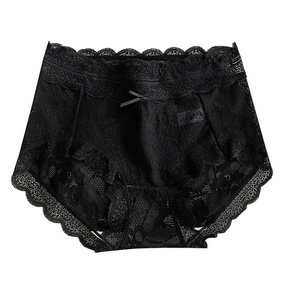 Bigersell Womens Briefs Clearance Long Underwear Women G-Strings Panty Style P-1925 Nylon Period Panties Ladies Thongs Seamless Briefs Mid Waist Women's Bikini Panties Black L