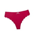 thumbnail image 1 of Bigersell Womens Cheeky Panties Clearance Briefs Women G-Strings Panty Style P-1111 Nylon Brief Panties Cotton Thong Briefs Mid Waist Women's Bikini Panties Wine XL, 1 of 3