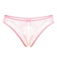 thumbnail image 1 of Bigersell Womens Cheeky Panties Clearance Crotchless Panties Bikini Panty Style P-71 Spandex Shaping Panties Thongs Briefs High Waist Women's Bikini Panties Pink One Size, 1 of 2