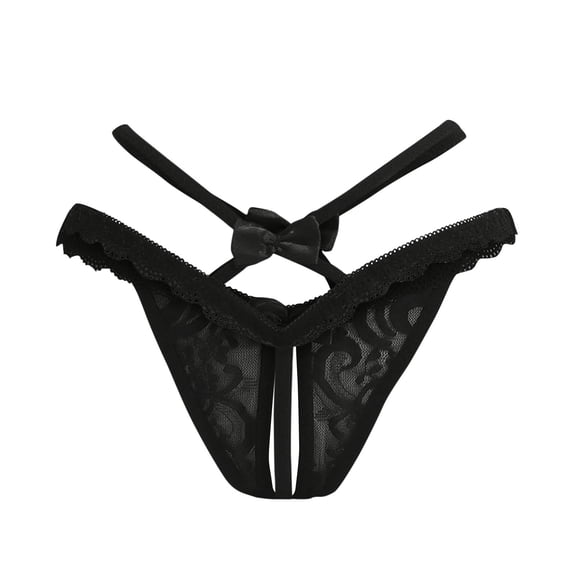 Bigersell Womens Cheeky Underwear Clearance Underwear Women Bikini Panty Style P-254 Polyester Bikini Panties Ladies Thong Underwear Briefs High Waist Women's Panties Black One Size