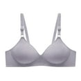 thumbnail image 1 of Bigersell Womens Comfortable Bras Full-Coverage Sale Womens Front Closure Bras Molded Bra Style R377 V-Neck Full-Coverage Bras Hook and Eye Bra Closure Women Size Racerback Sports Bras Purple S, 1 of 3