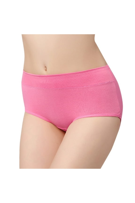 Womens Cotton Panties Clearance Cheeky Underwear Women Bikini Panty Style P-667 Spandex Shaping Panties Lace Thongs Ladies Briefs High Waist Women's Bikini Panties Hot Pink L