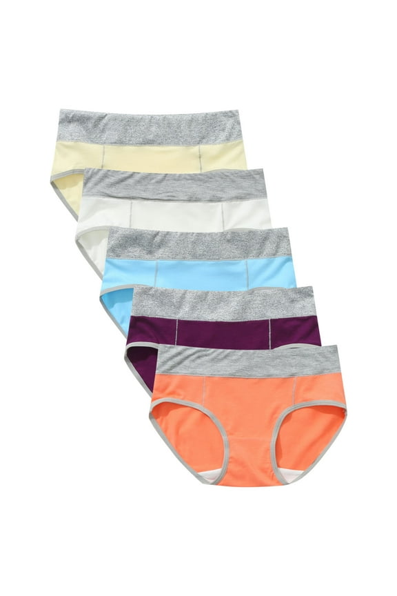 Womens Cotton Panties Clearance Cotton Underwear Women Seamless Panty Style P-1812 Polyester Cheeky Panties Thong Underwear Ladies Briefs High Waist Women's Panties Multicolor 4Xl