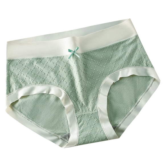 Bigersell Womens Cotton Underwear Clearance Ladies Underwear Panties Tangas Panty Style P-1827 Spandex Thong Panties Seamless Thongs Ladies Briefs High Waist Women's Panties Green L