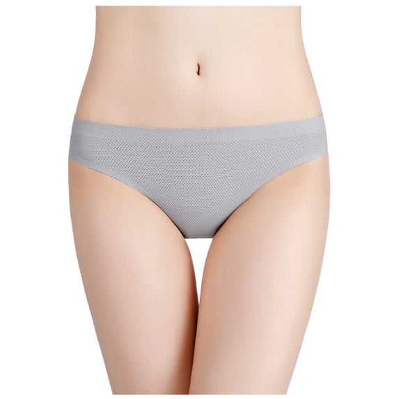 Bigersell Womens Cotton Underwear Clearance Seamless High Waisted Underwear Bikini Panty Style P-1019 Polyester Bikini Panties Seamless Thongs Ladies Briefs High Waist Women's Panties Gray Xs