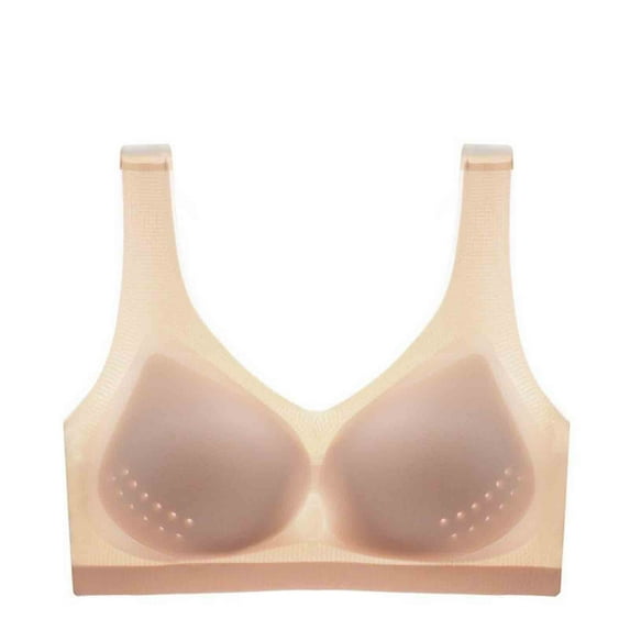 Bigersell Womens Front Snaps Bra Clearance Womens Full-Coverage Bra Training Bra Style R1563 V-Neck Convertible Bras Hook and Eye Bra Closure Women Size T Shirt Bras Khaki L