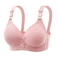 thumbnail image 1 of Bigersell Womens Full-Coverage Bras Clearance Women’s Plus Size Padded Push-up Bras Wireless Bra No Underwire Soft Sports Bras Hook & Eye Bra Closure V-Neck Bralettes Wire-Free Bra Style Pink M, 1 of 8