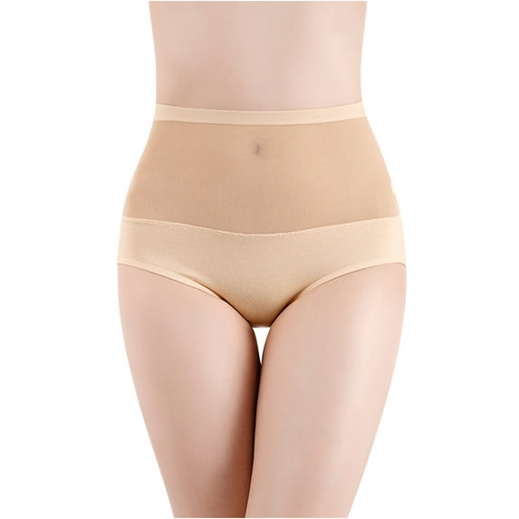 Bigersell Womens Long Underwear Clearance Workout Underwear Women Seamless Panty Style P-58 Polyester Bikini Panties Lace Thongs Ladies Briefs High Waist Women's Bikini Panties Khaki XXL