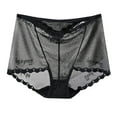 thumbnail image 1 of Bigersell Womens Panties Cotton Clearance Crotchless Underwear Thong Panty Style P-1672 Nylon Brief Panties Cotton Thongs Briefs Mid Waist Women's Briefs Black XL, 1 of 3