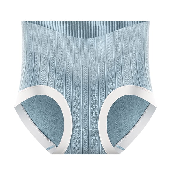 Bigersell Womens Period Underwear Clearance Shapewear Underwear Bikini Panty Style P-1224 Polyester Cheeky Panties Seamless Thongs Ladies Briefs High Waist Women's Panties Blue XL