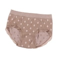 thumbnail image 1 of Bigersell Womens Plus Size Underwear Clearance Woman Underwear Cotton Period Panty Style P-1458 Spandex Thong Panties Ladies Underwear Thong Briefs High Waist Women's Panties Coffee F, 1 of 3