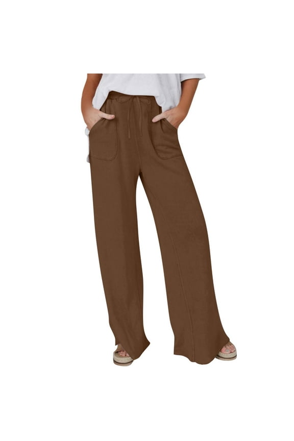 Womens Pull On Jeans Skinny Jeans Clearance Ladies Jeans Stretchy Cropped Flare Denim Pants Button Closure Distressed Plus Size Jeans Straight High Waist Cropped Pants Style J-58 Brown M