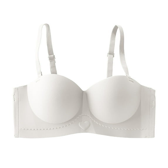 Bigersell Womens Push up Wireless Bras Ladies Seamless Solid Color Padded Brassiere No Underwire Back-Smoothing Sports Bras for Women Everyday Bras Underwear Beige XL