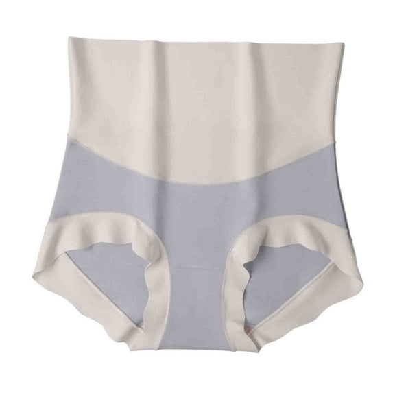 Bigersell Womens No Show Underwear Clearance Women’S Underwear Tangas Panty Style P-1008 Spandex Shaping Panties Plus Size Thongs Ladies Briefs High Waist Women's Panties Gray M