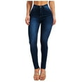 thumbnail image 1 of Bigersell Womens Skinny Jeans - Jeggings for Women High Waist Skinny Jeans Ankle Length Stretch Butt Lifting Jeans Slim-Leg Denim Pants with Pockets Dark Blue S, 1 of 5
