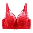 thumbnail image 1 of Bigersell Womens Sports Bras Sale High Impact Sports Bras for Women Balconette Bra Style B1989 V-Neck Full-Coverage Bras Hook and Eye Bra Closure Big Girls Size Sports Bras High Support Red XL, 1 of 3