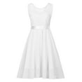 thumbnail image 1 of Bigersell Womens Tank Dress Women Zipper Lace Off Shoulder Sleeveless Round Neck Dress Princess Mini Dress Regular Midi Dress Style 20821, Female Short Dresses White L, 1 of 6