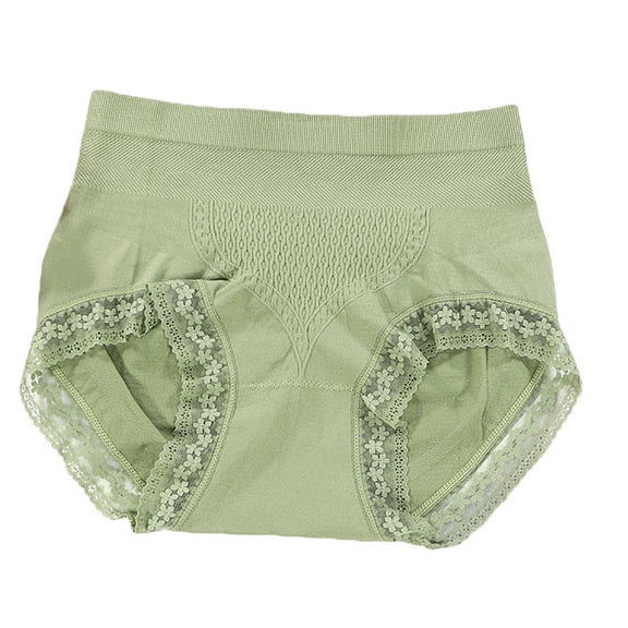 Bigersell Womens Thong Underwear Clearance Open Crotch Panties Tangas Panty Style P-5 Spandex Shaping Panties High Waisted Thongs Ladies Briefs High Waist Women's Panties Green F